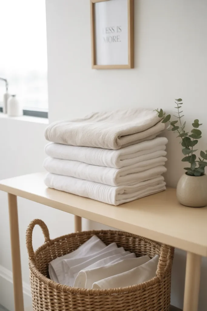 27 Laundry Room Design Ideas for a Stylish & Functional Home 2 Scandinavian inspired laundry room clean white tones