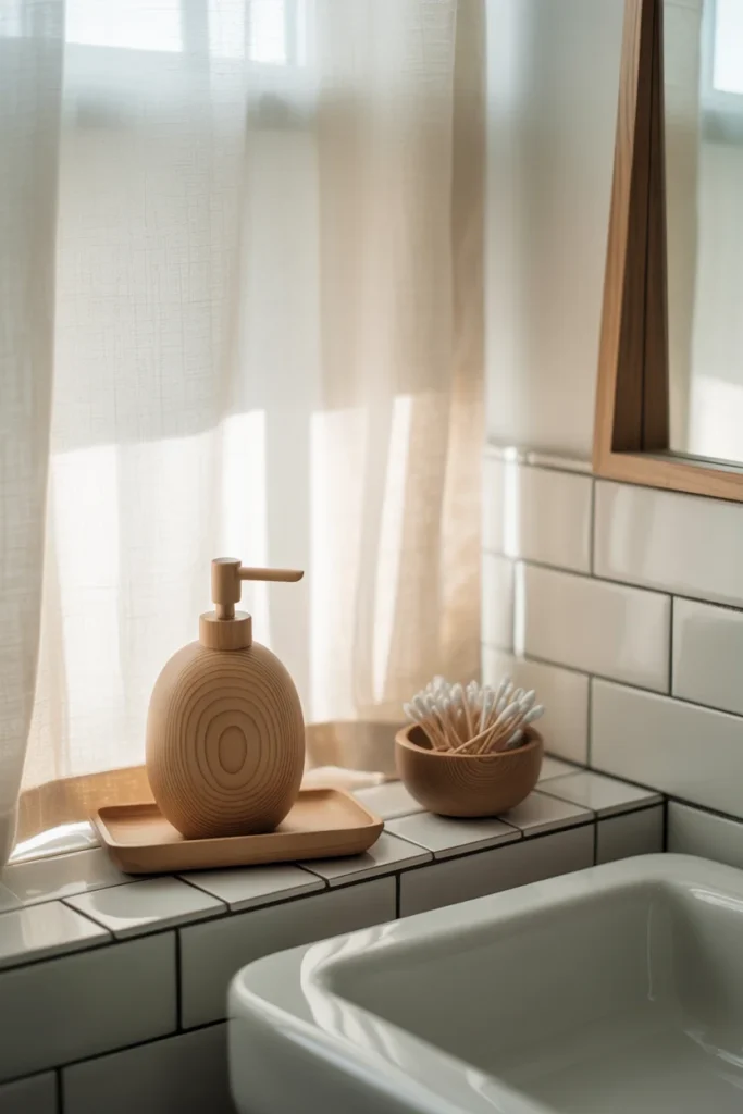17 Bathroom Accessories Sets to Upgrade Your Space 15 Scandinavian minimalist wood accessories