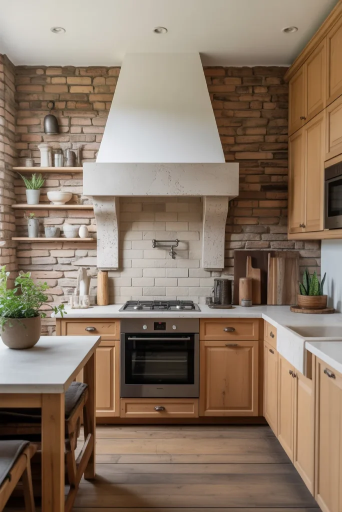 20 Rustic Farmhouse Kitchen with Natural Stone and Wooden Accents 19 Simple Yet Stunning Stone Features
