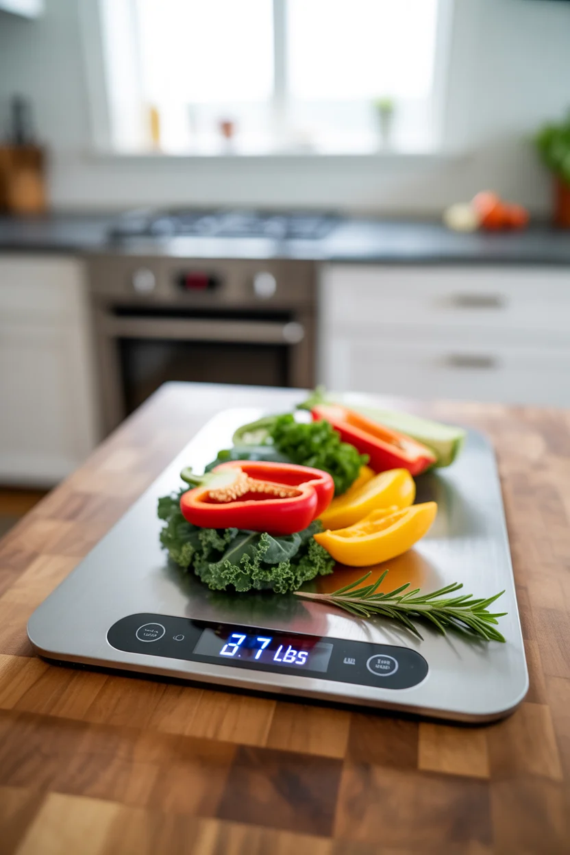 Smart cutting board with built in digital scale