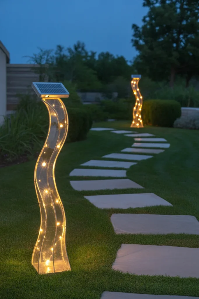 27 Stunning Garden Art Ideas for Outdoor Living Inspiration 15 Solar Powered Light Art
