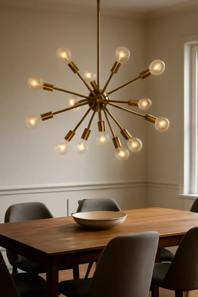 15 Dining Room Chandelier Ideas to Brighten & Elevate Your Space 8 Sputnik chandelier