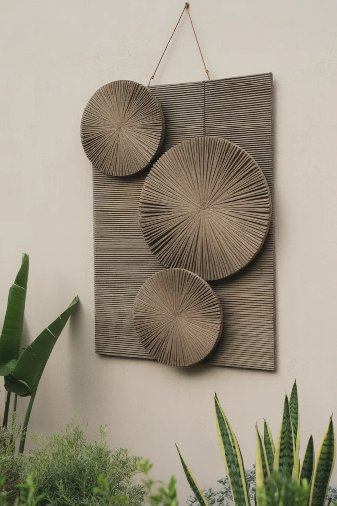 27 Stunning Garden Art Ideas for Outdoor Living Inspiration 20 Textural Wall Hangings