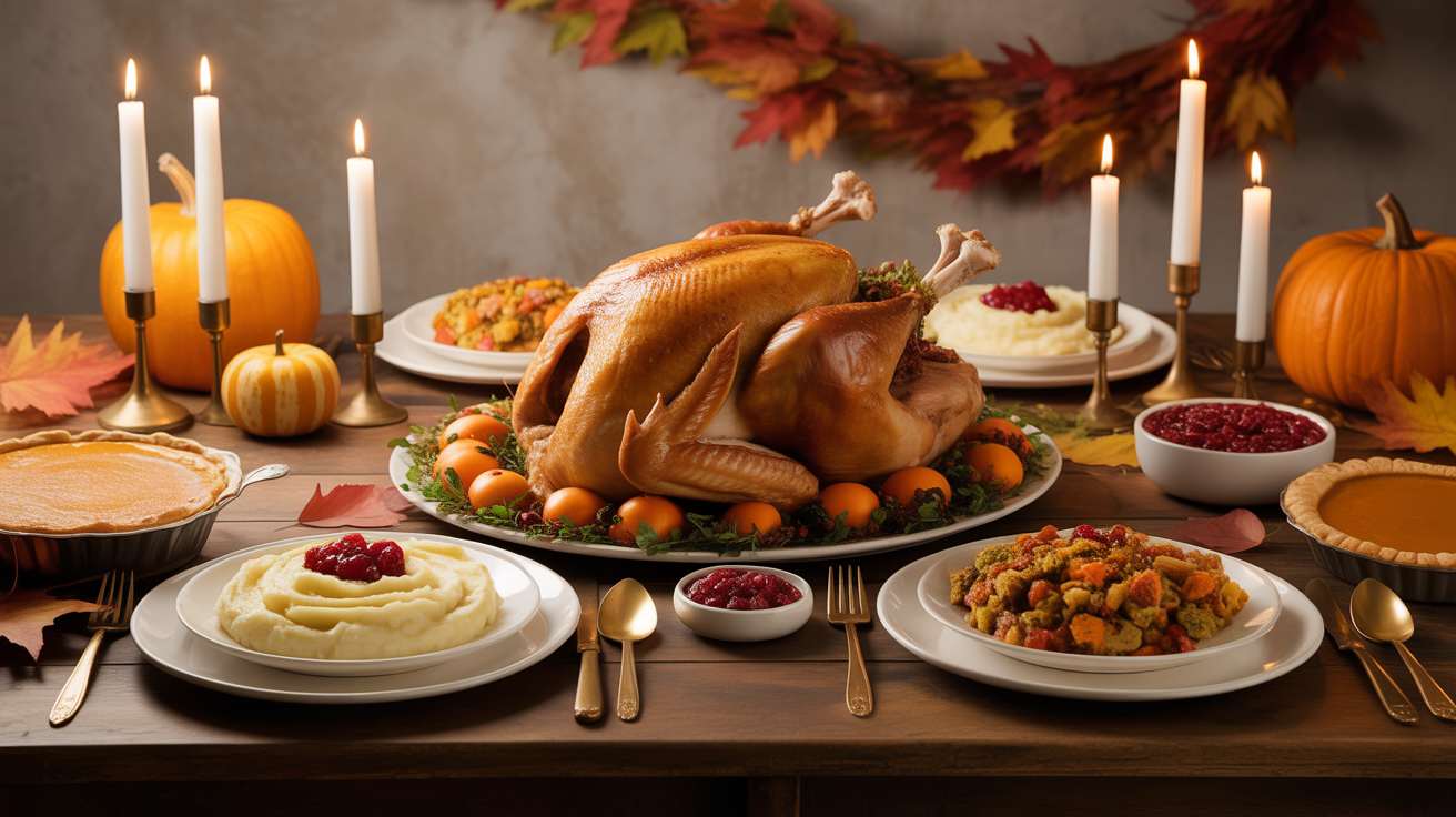 Thanksgiving dinner scene