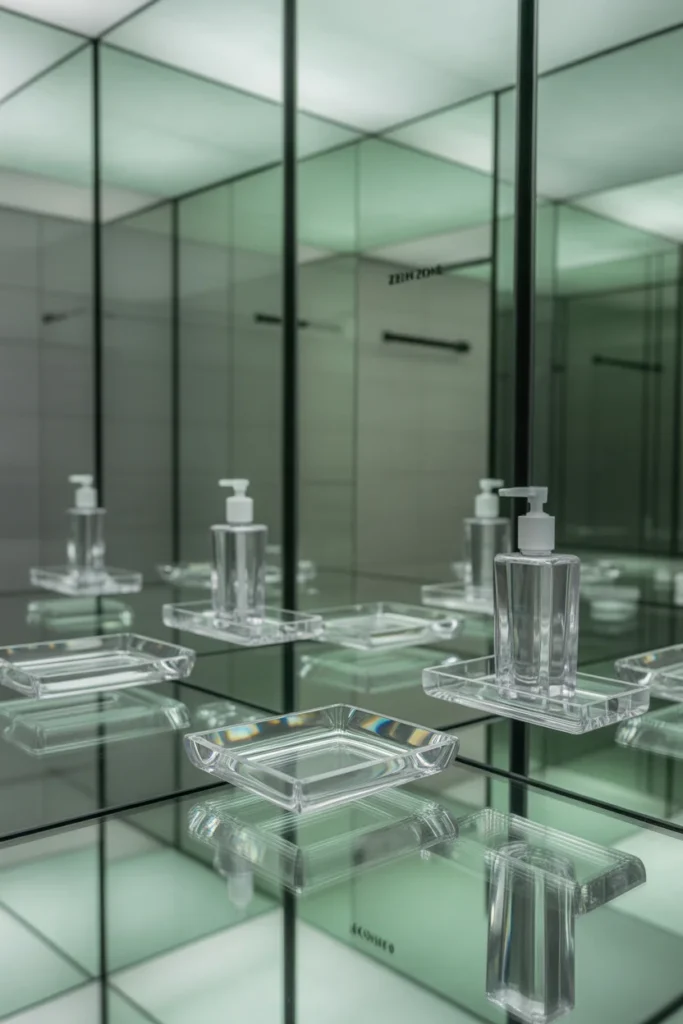 17 Bathroom Accessories Sets to Upgrade Your Space 12 Transparent acrylic accessories