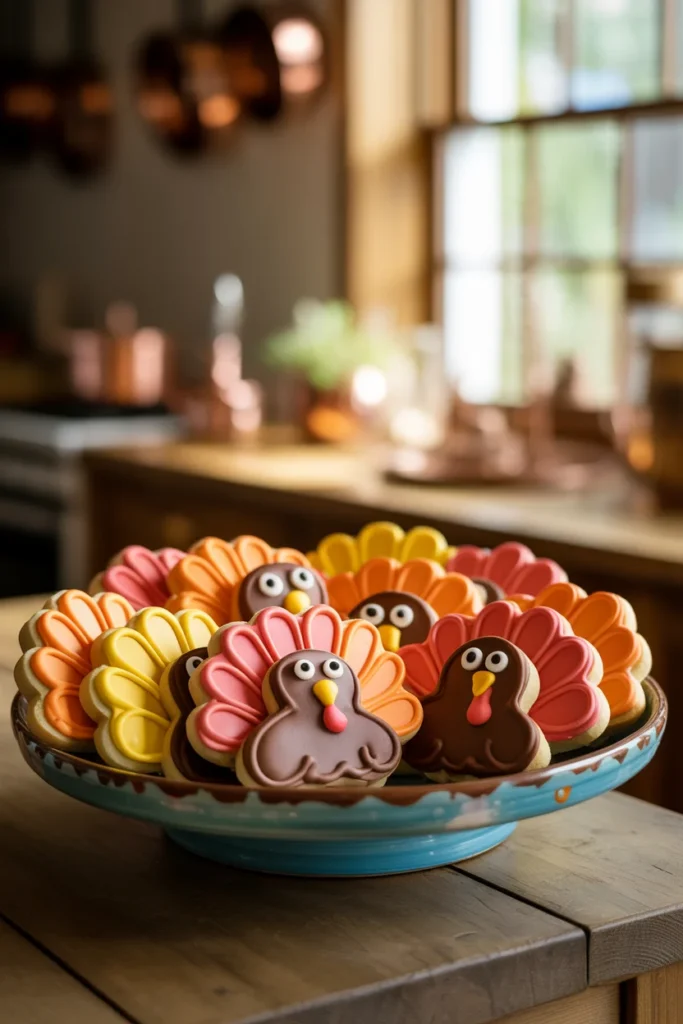 30 Fun and Creative Thanksgiving Crafts for Kids 22 Turkey shaped cookie