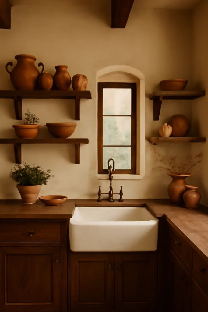 Kitchen Interior Colour Combination: Ideas to Transform Your Cooking Space 10 Warm earthy kitchen with cream walls