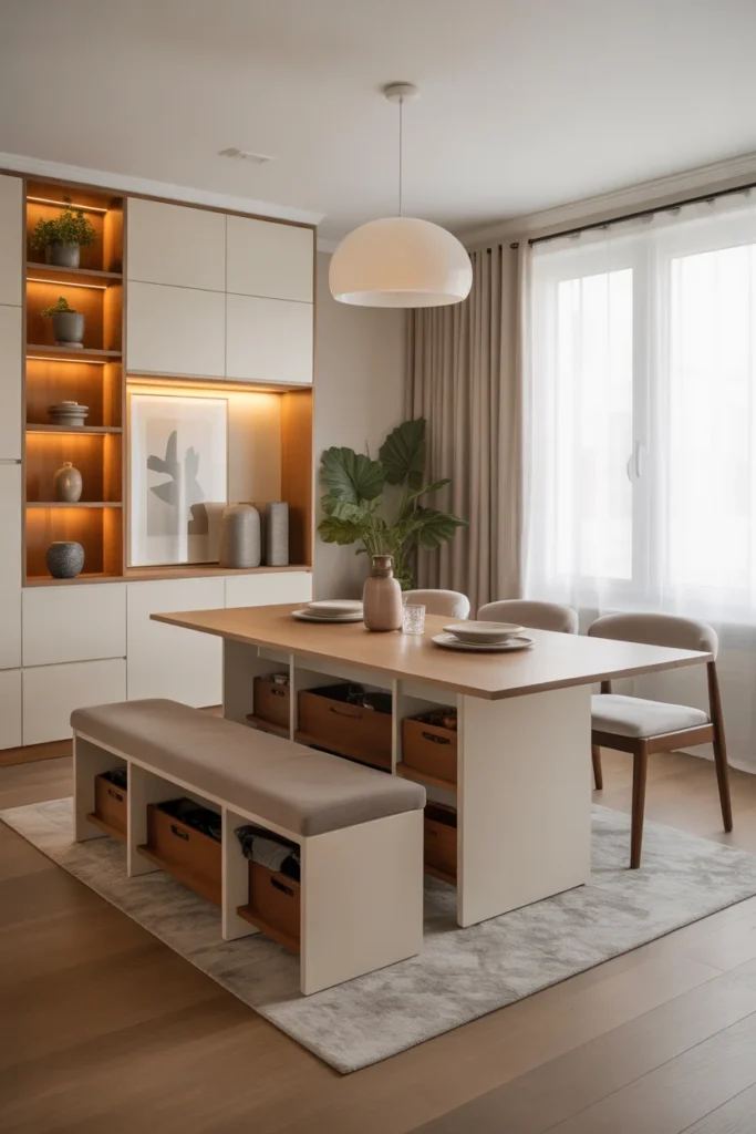 25 Modern Small Dining Room Ideas for 2026 | Stylish & Space-Saving Solutions 17 a chic dining room with furniture
