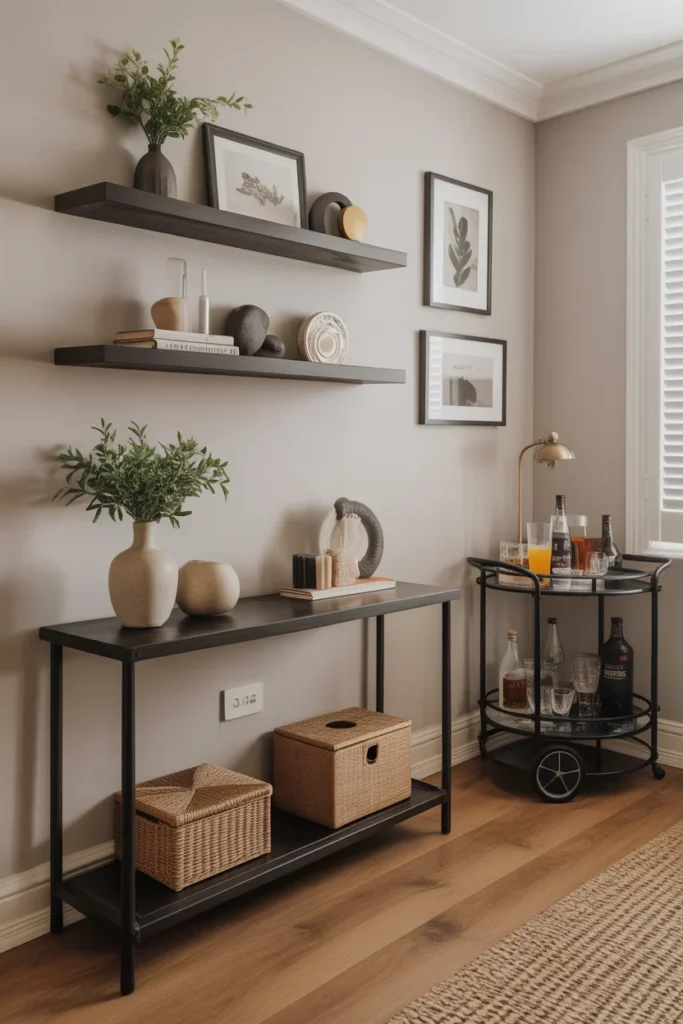 25 Modern Small Dining Room Ideas for 2026 | Stylish & Space-Saving Solutions 16 a small dining room featuring a narrow dinning table