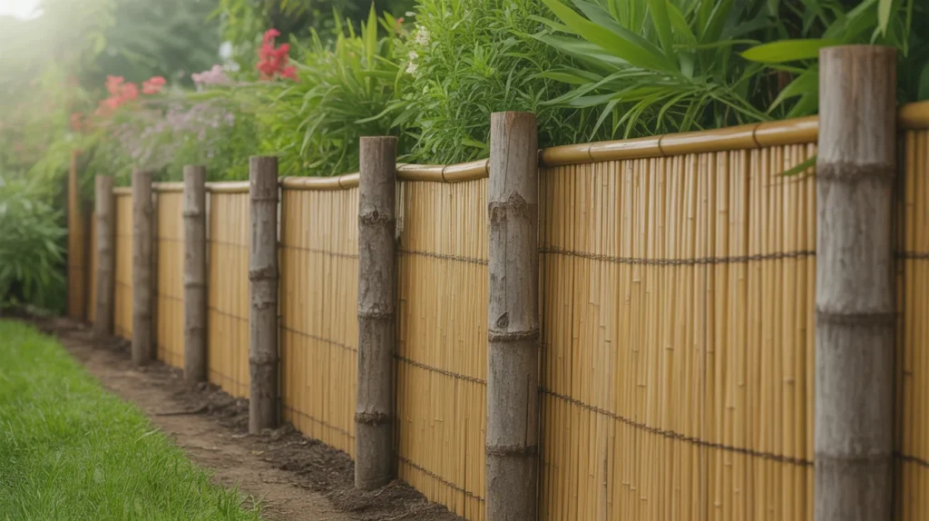 10 Cheap and Easy Privacy Fence Ideas 2 bamboo roll fence