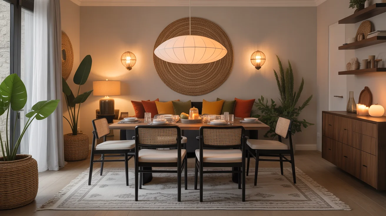 beautifully styled small dining room
