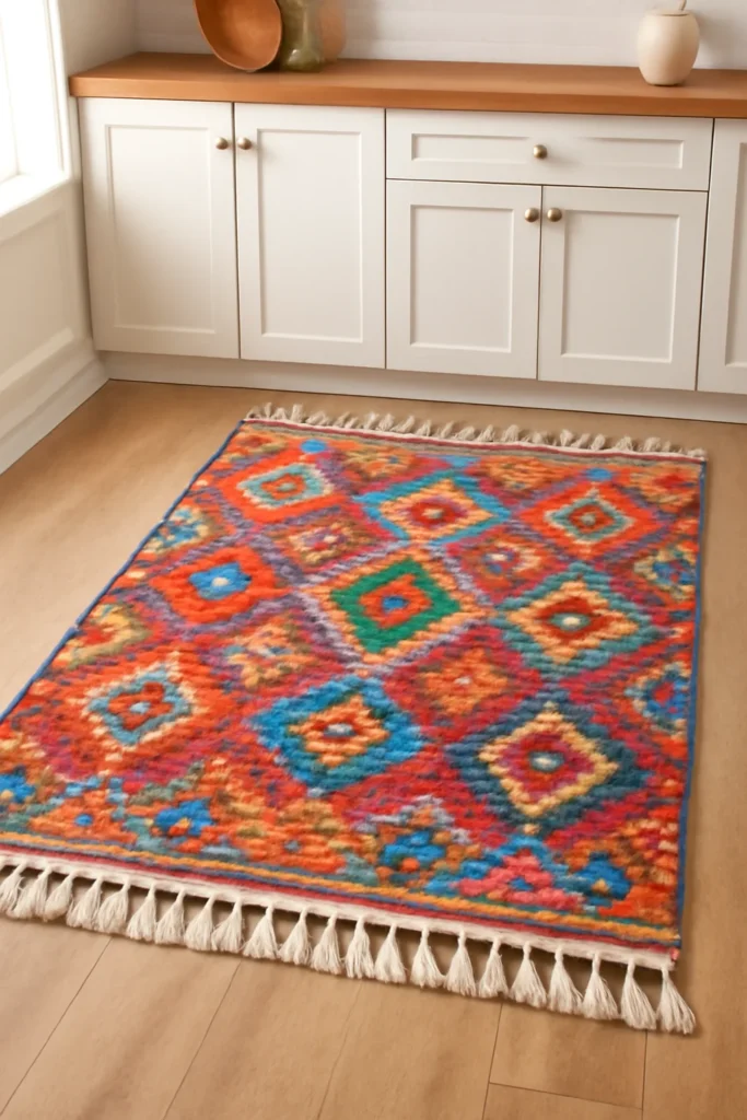 17 Kitchen Rugs to Add Style and Comfort to Your Home 7 bohemian inspired rug