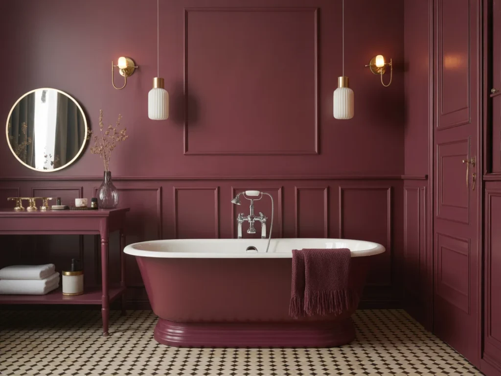15 Stunning Bathtub Ideas to Transform Your Bathroom Remodel in 2025 13 bold color drenched bathroom