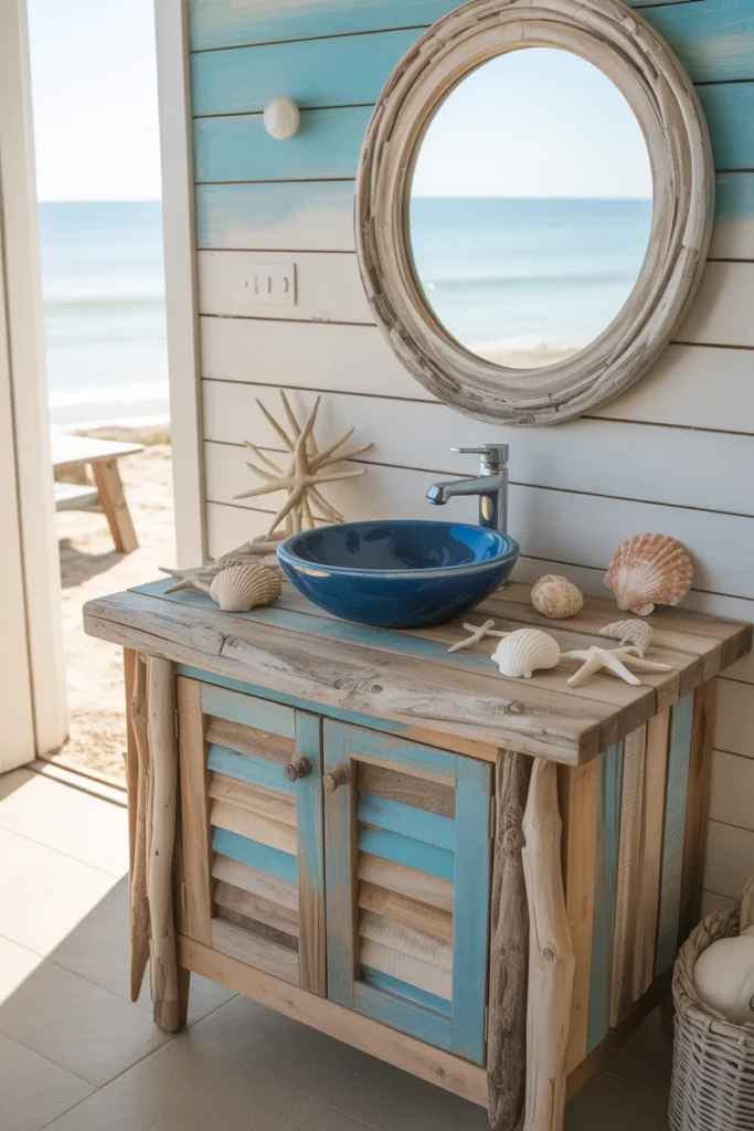 15+ Best Rustic Vanity Ideas to Create Your Perfect Bathroom 3 coastal rustic bathroom vanity