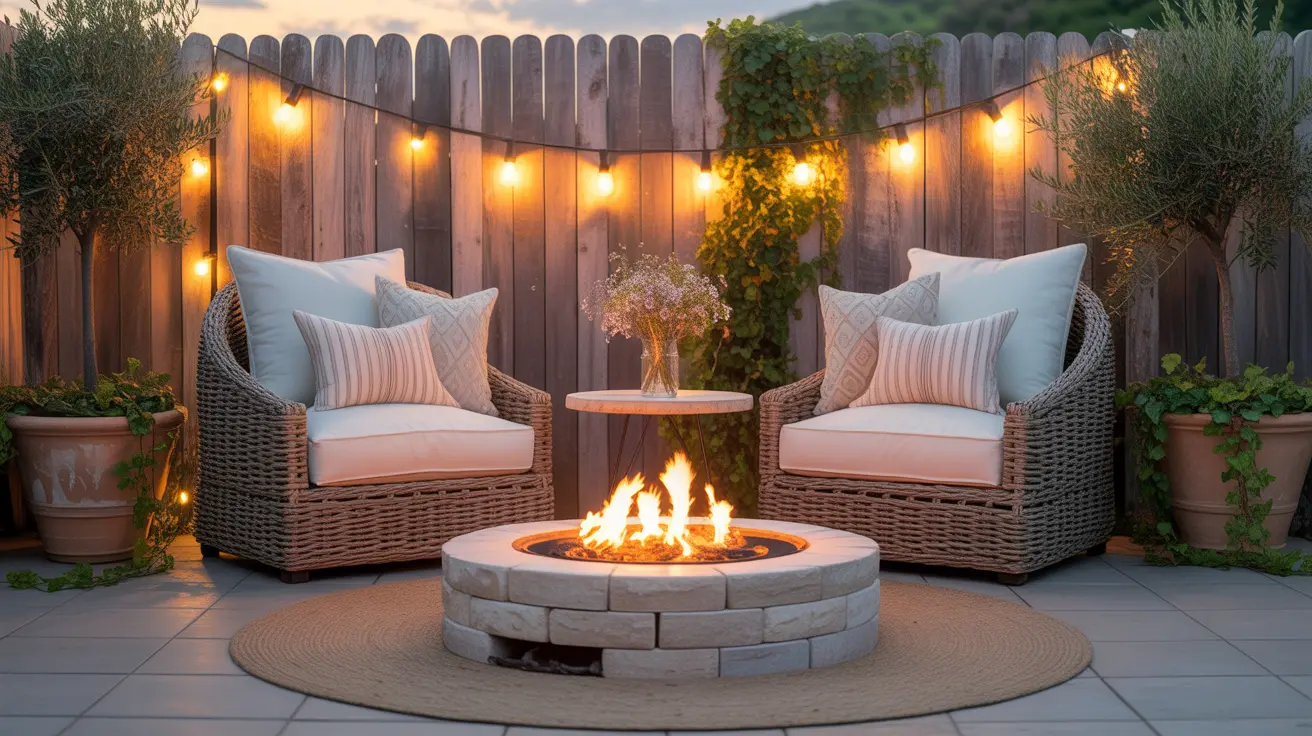 cozy patio setting that combines elements