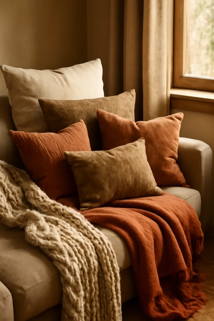 Cozy Reading Nook Ideas: Transform Your Space into a Relaxing Sanctuary 5 cozy reading nook styled with layered cushions