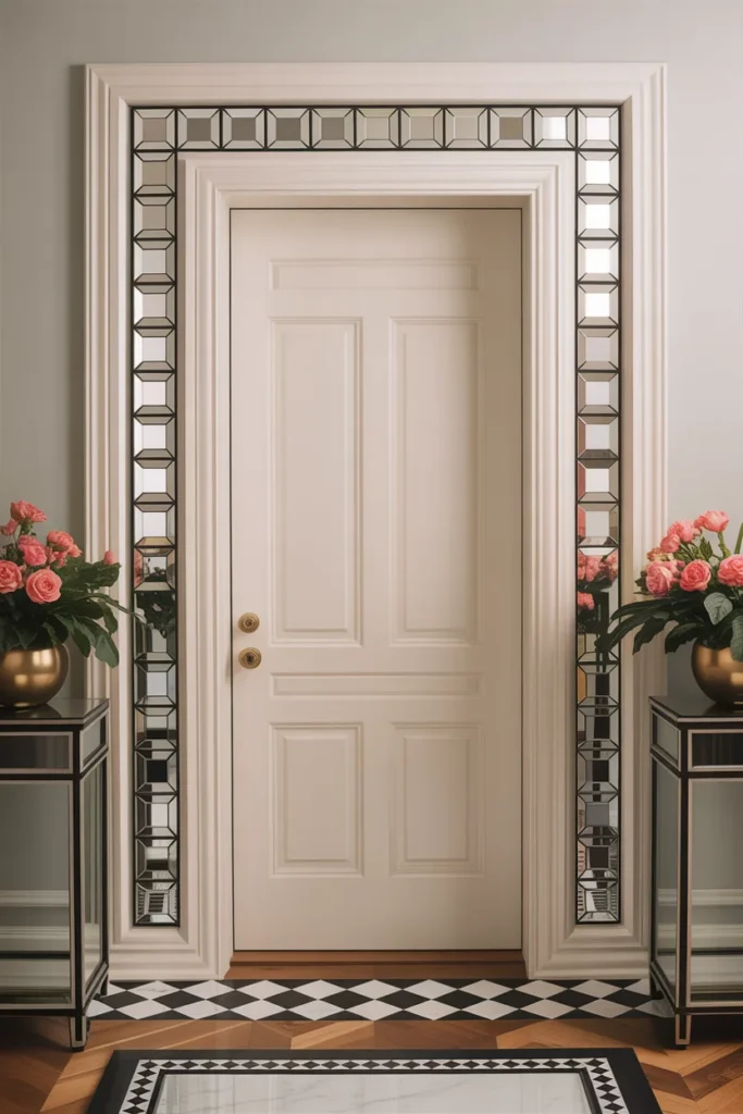 17+ Stunning Mirror Wall Decor Ideas: Transform Your Space with Reflective Style 19 decorative mirror border design