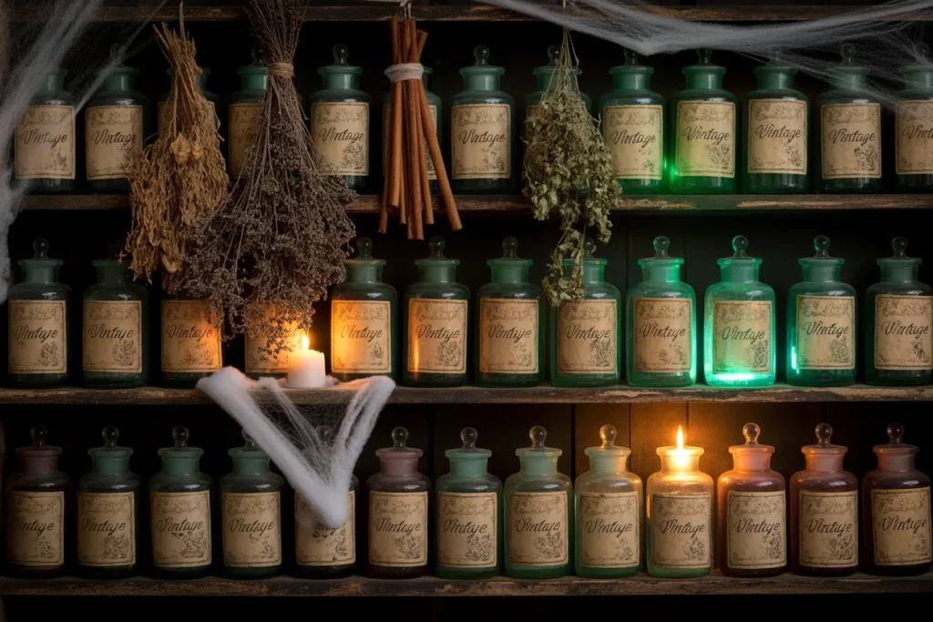 30 Unique & Trending Halloween Decoration Ideas for 2025 3 dimly lit witch s apot