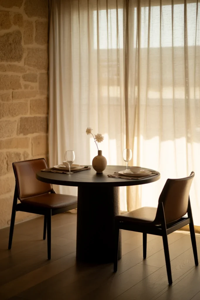25 Modern Small Dining Room Ideas for 2026 | Stylish & Space-Saving Solutions 13 dining room showcasing warm wood finishes
