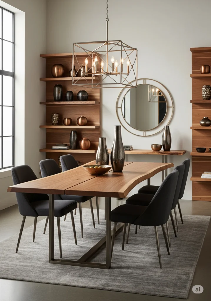 30 Modern Classy Dining Room Decor Ideas 15 dining room with natural wood elements