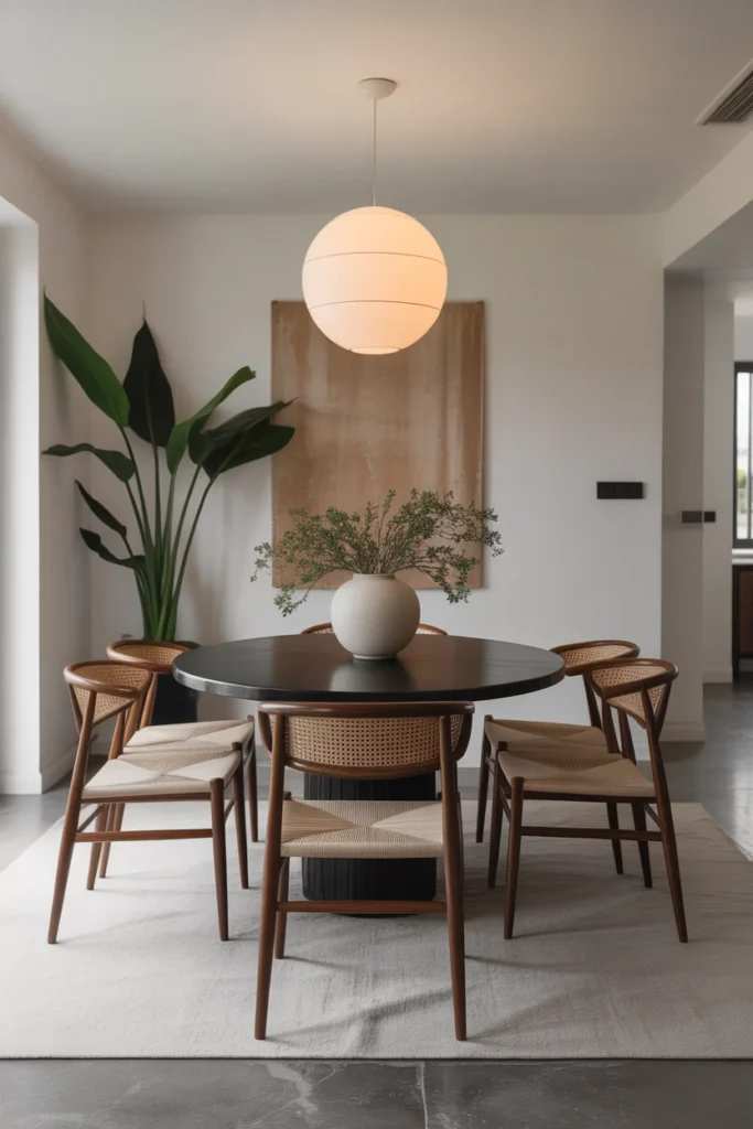 25 Modern Small Dining Room Ideas for 2026 | Stylish & Space-Saving Solutions 24 dining room with one statement centerpiece