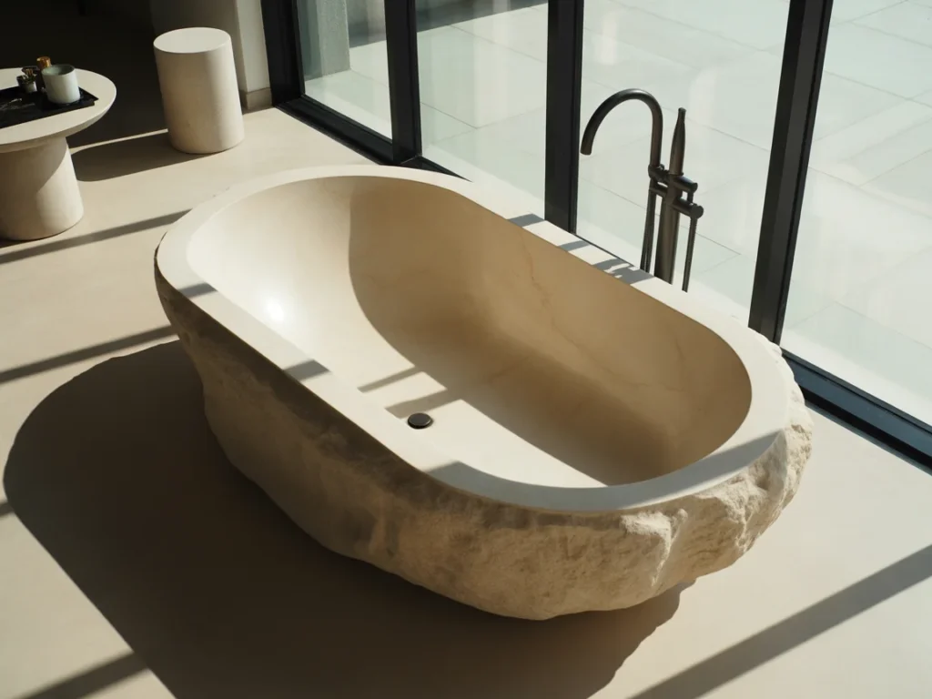 15 Stunning Bathtub Ideas to Transform Your Bathroom Remodel in 2025 2 dramatic freestanding marble bathtub