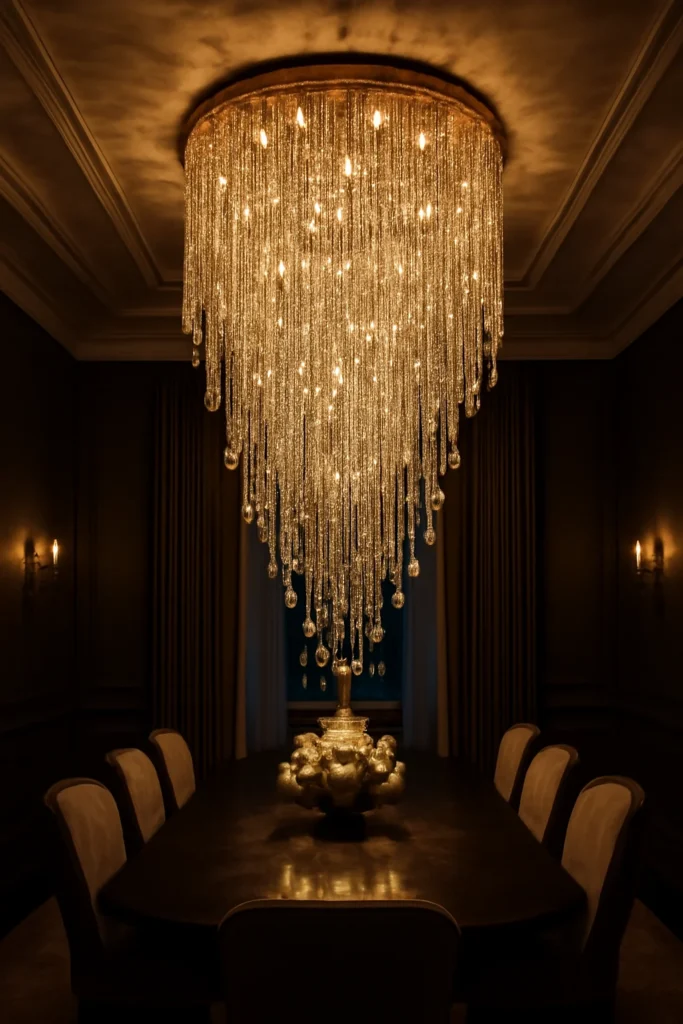 15 Dining Room Chandelier Ideas to Brighten & Elevate Your Space 15 dripping crystal chandeliers