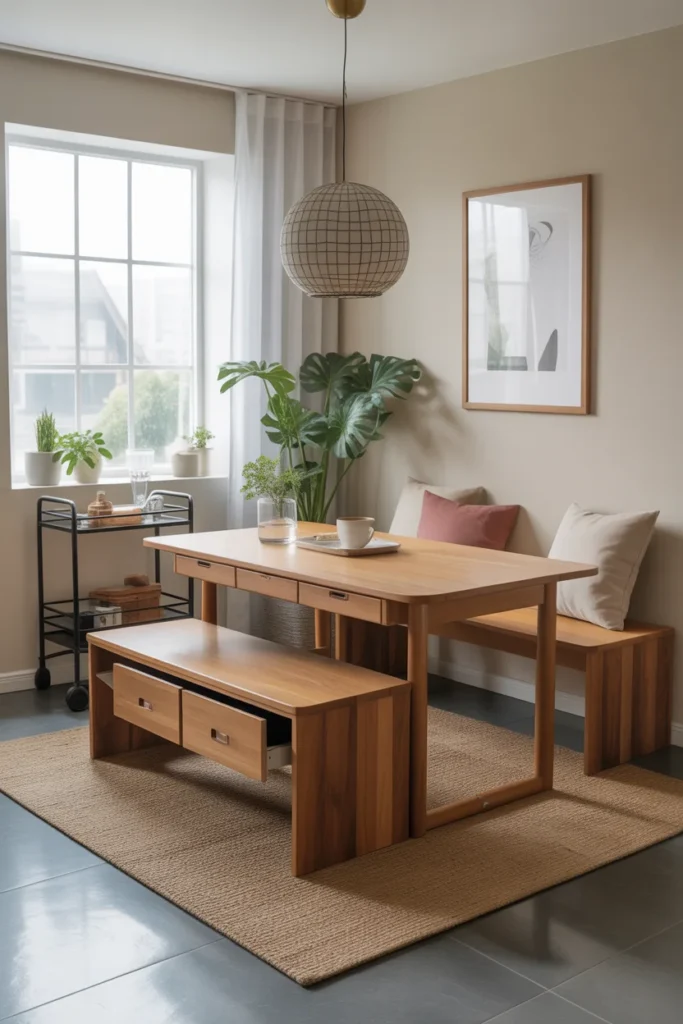 25 Modern Small Dining Room Ideas for 2026 | Stylish & Space-Saving Solutions 6 extendable dining table with hidden storage