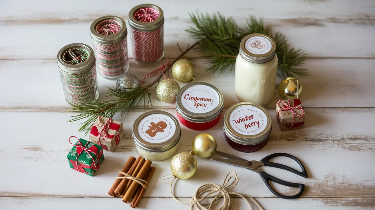 festive flat lay arrangement