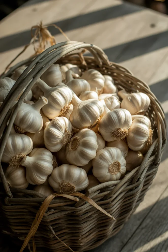 Grow Garlic in Containers: Easy Step-by-Step Guide 9 freshly harvested garlic bulbs