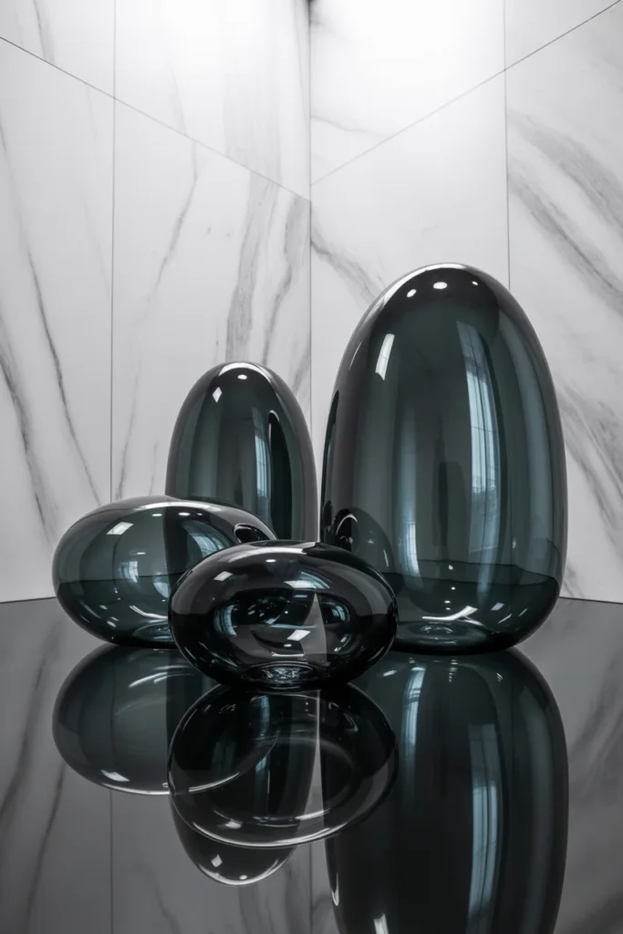 17 Bathroom Accessories Sets to Upgrade Your Space 17 glossy black glass accessories