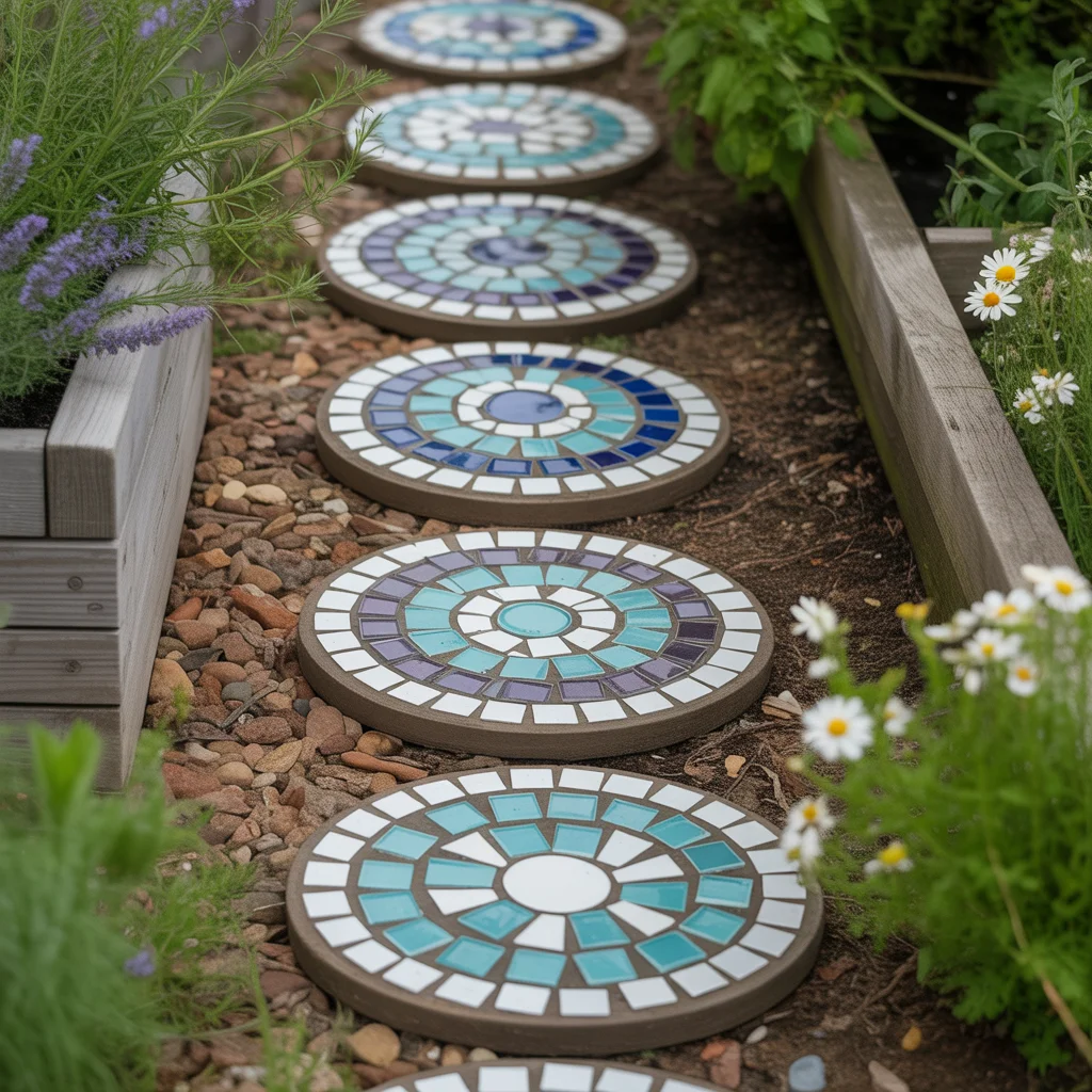 27 Stunning Garden Art Ideas for Outdoor Living Inspiration 2 handcrafted mosaic stepping stones