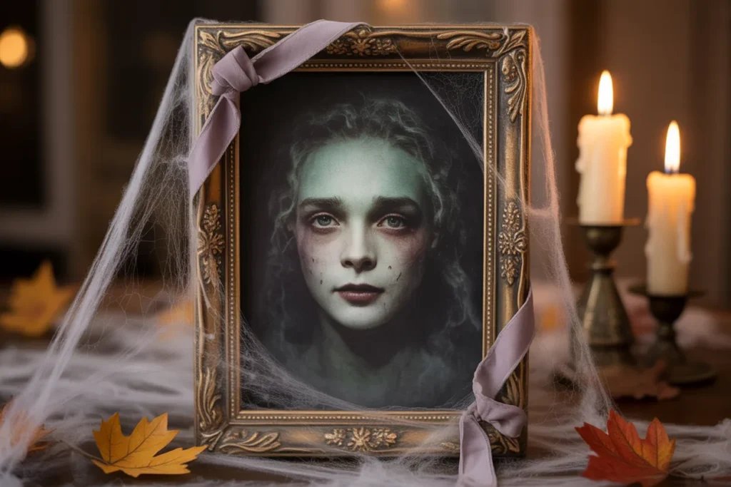 30 Unique & Trending Halloween Decoration Ideas for 2025 5 haunting vintage style portrait
