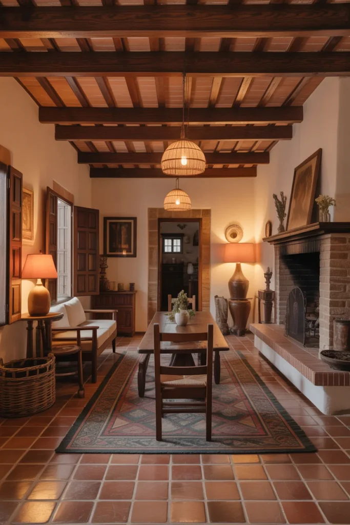 Explore Hacienda-Style Homes: Timeless Spanish Architecture & Rustic Elegance 4 interior of a Hacienda style home