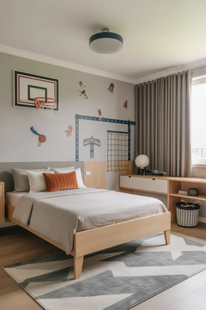 31 Creative Kids Bedroom Ideas to Inspire Your Child’s Dream Space 11 kids bedroom designed like a sports arena