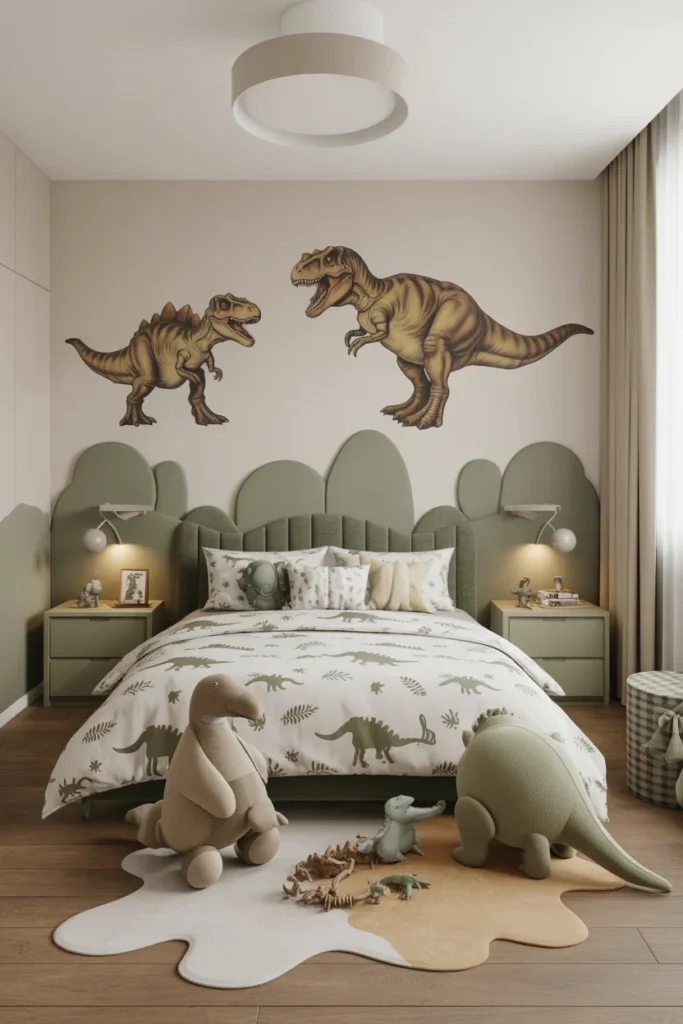 31 Creative Kids Bedroom Ideas to Inspire Your Child’s Dream Space 8 kids bedroom with a dinosaur theme