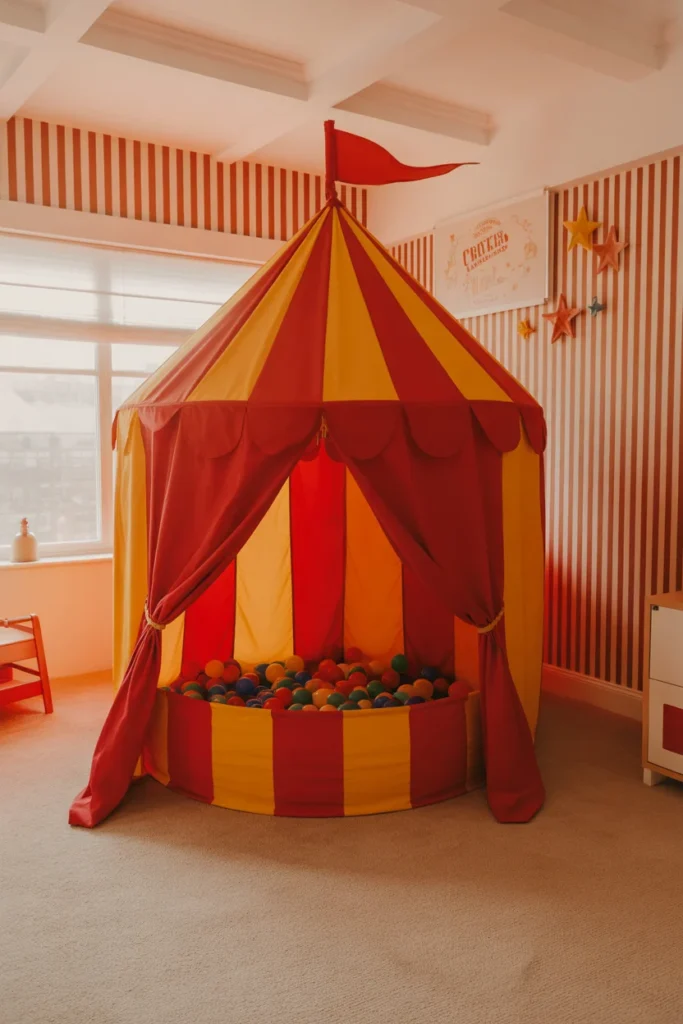 31 Creative Kids Bedroom Ideas to Inspire Your Child’s Dream Space 18 kids room with a vintage circus theme