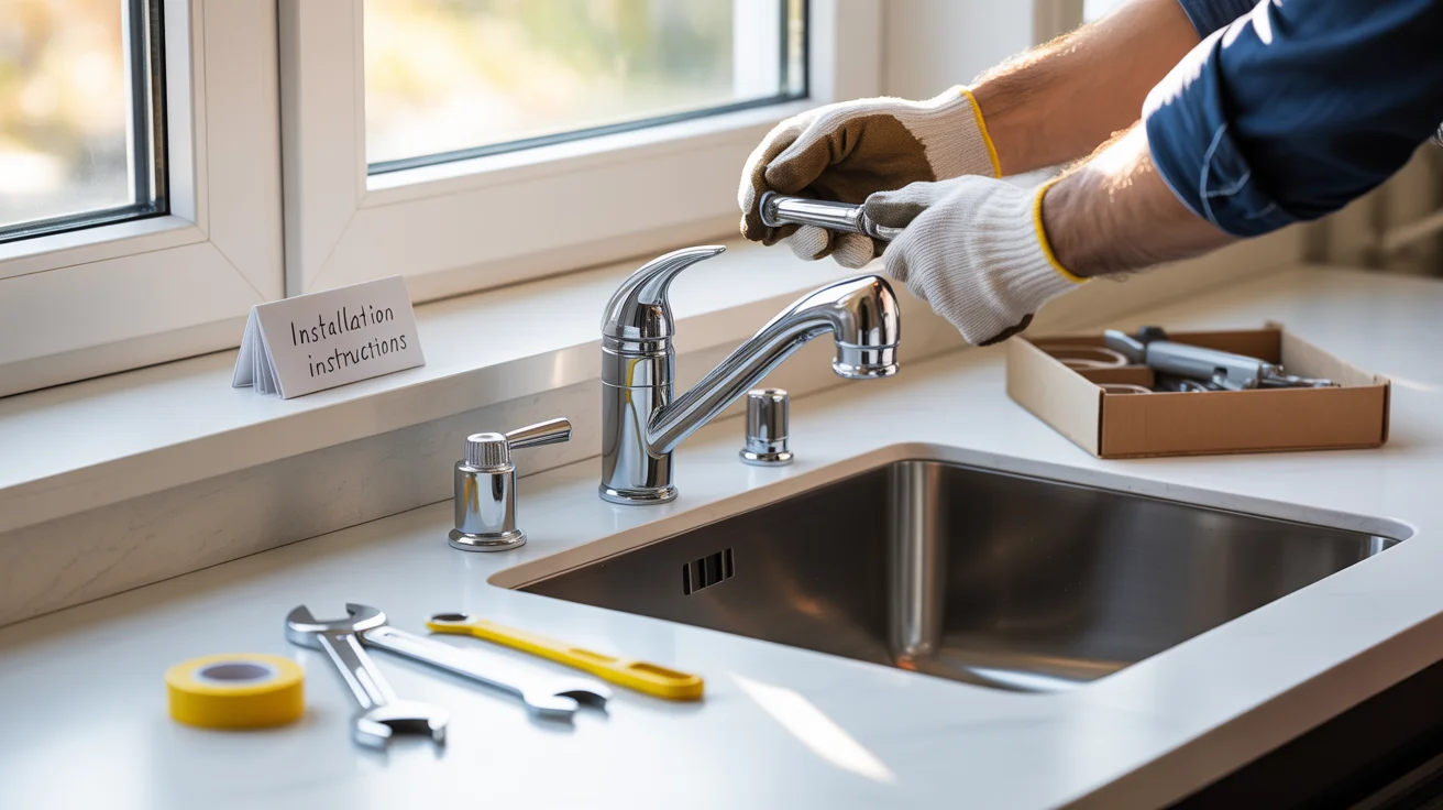 kitchen faucet installation