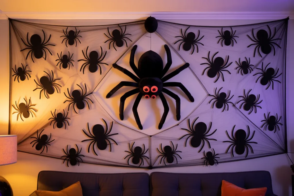 30 Unique & Trending Halloween Decoration Ideas for 2025 6 living room wall drama