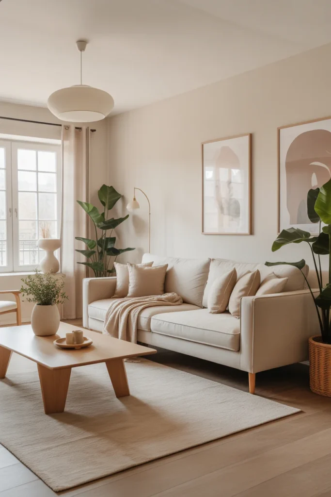 10 minimalist living room with neutral color