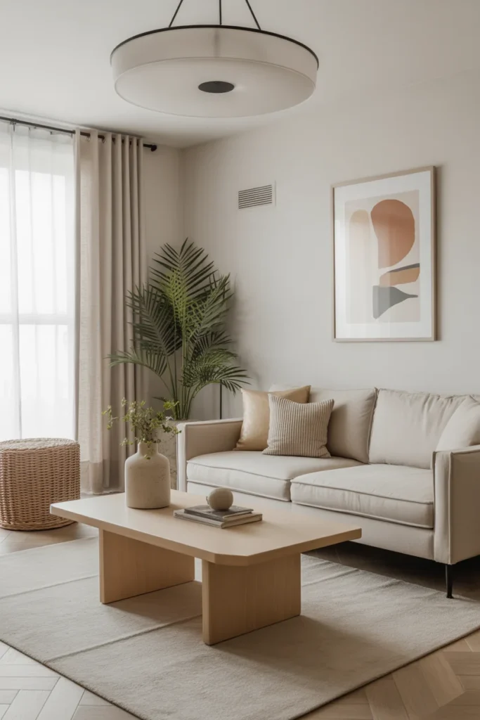 22 minimalist living room with one statement
