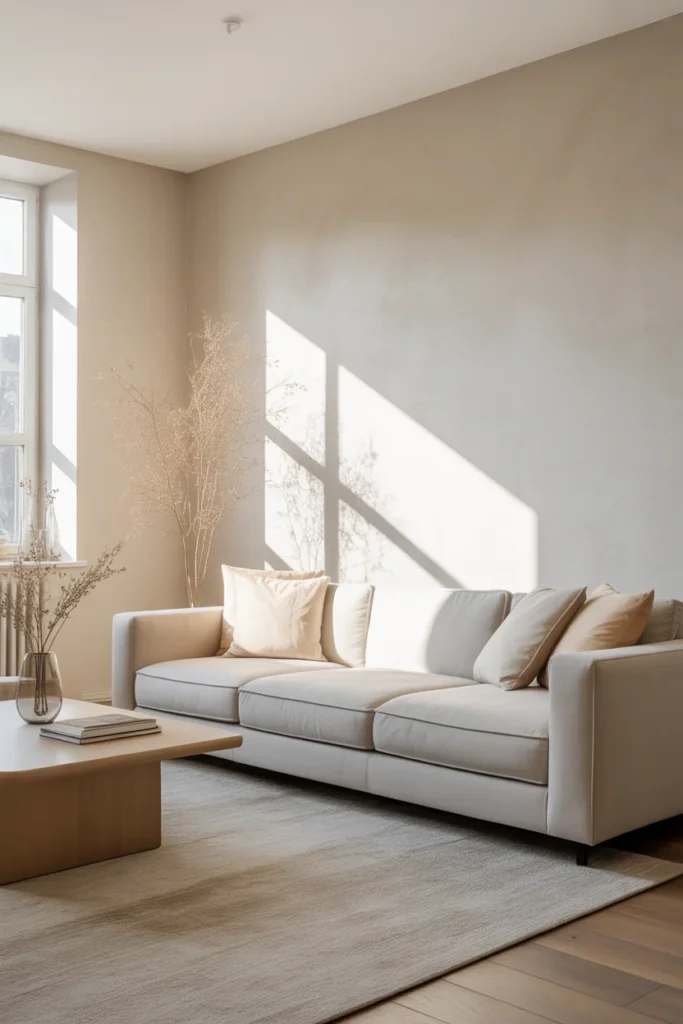 24 minimalist living room with subtle accent