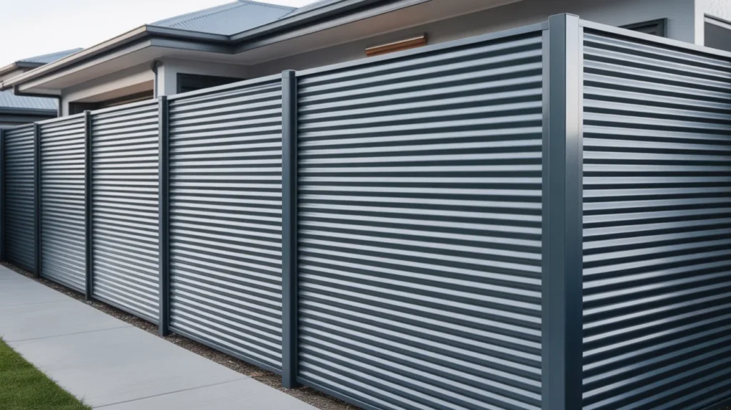 10 Cheap and Easy Privacy Fence Ideas 4 modern corrugated metal fence panels
