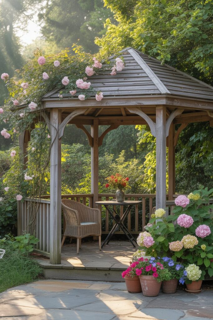 Step-by-Step Gazebo Garden Guide: Transform Your Backyard Space 2 ozy backyard with a wooden gazebo