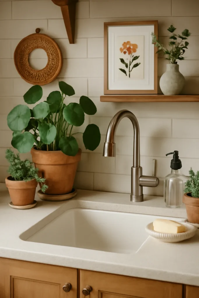 Mini Tutorials for Kitchen Sink – Transform Your Kitchen with These Simple Tips and Tricks 9 personalized kitchen sink area with potted plants