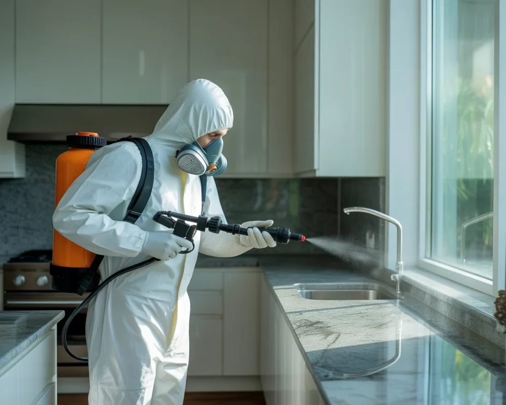 7 Proven Ways to Get Rid of Kitchen Ants Fast – Say Goodbye to Ants Today 8 pest control professional spraying
