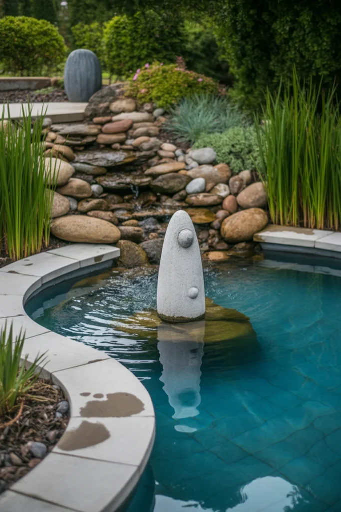 27 Stunning Garden Art Ideas for Outdoor Living Inspiration 27 pond and pool art integration