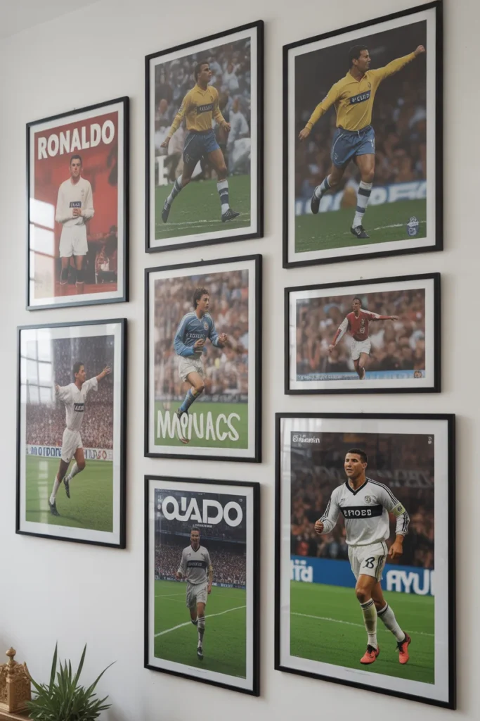 20 Unique Cristiano Ronaldo Fan Bedroom Decor Ideas for Ultimate Football Enthusiasts 4 posters of Ronaldo
