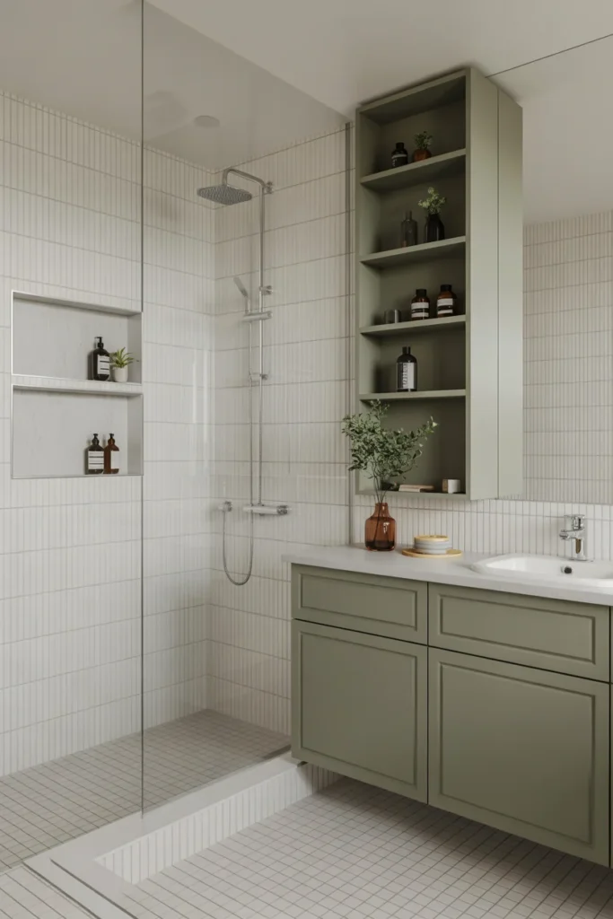 recessed shelves