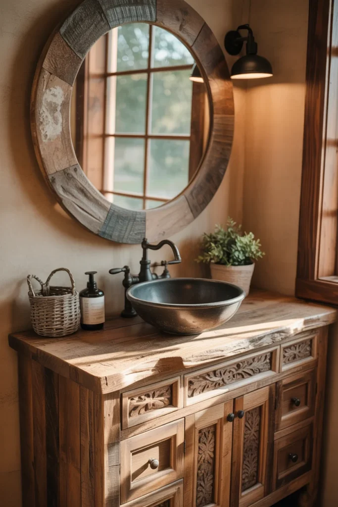 15+ Best Rustic Vanity Ideas to Create Your Perfect Bathroom 4 rustic bathroom vanity